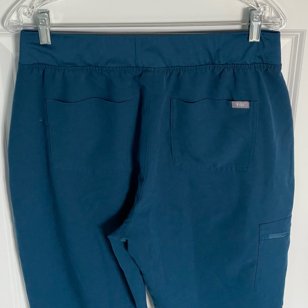 Figs Women's Blue Scrub with Orange Drawstring - Picture 11 of 16